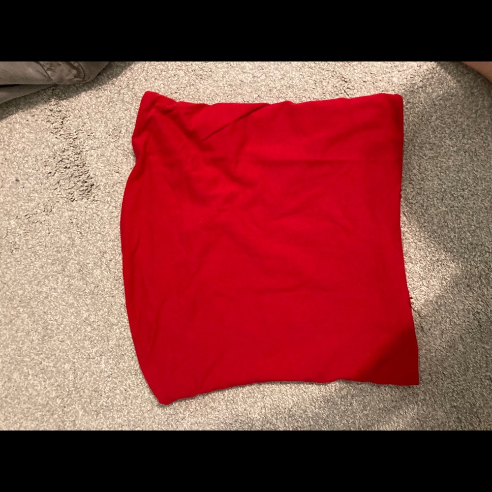 Red tube top